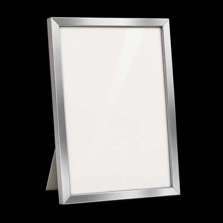 walther design design AJ130S Aluminium-Bilderrahmen Chair, 21x29,7 cm DIN A4, silber, 21 x 29,7 cm (DIN A4) – generische KI-Produktillustration