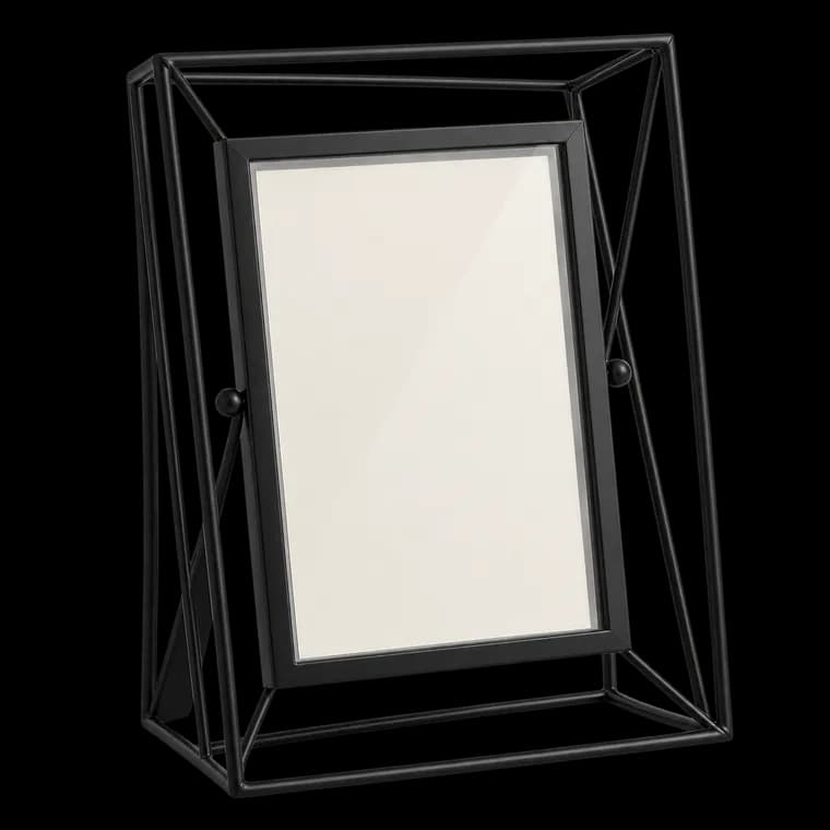 Umbra Prisma 13x18 cm Bilderrahmen - Wand- und Tisch Fotorahmen für Bilder, Kunstdrucke, Illustrationen und Mehr, Metall, Schwarz – generische KI-Produktillustration