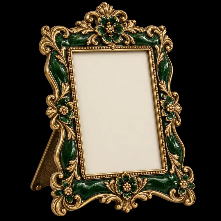 Afuly Vintage Bilderrahmen 10x15 Gold Grün Fotorahmen Picture Frames – generische KI-Produktillustration