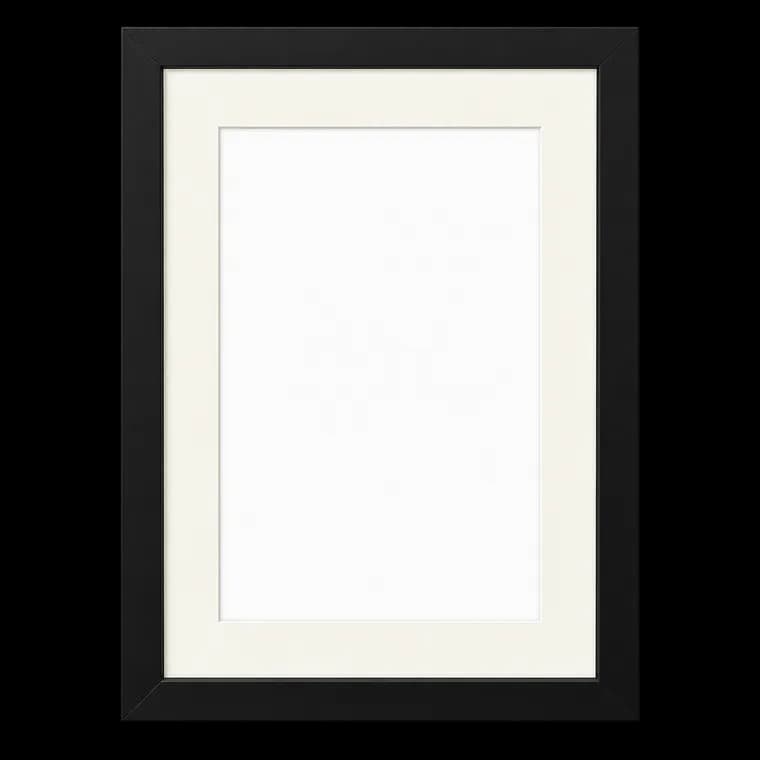 WOLTU Bilderrahmen 30x45, Schwarz, MDF-Holz Fotorahmen mit Passepartout – generische, markenfreie KI-Produktillustration