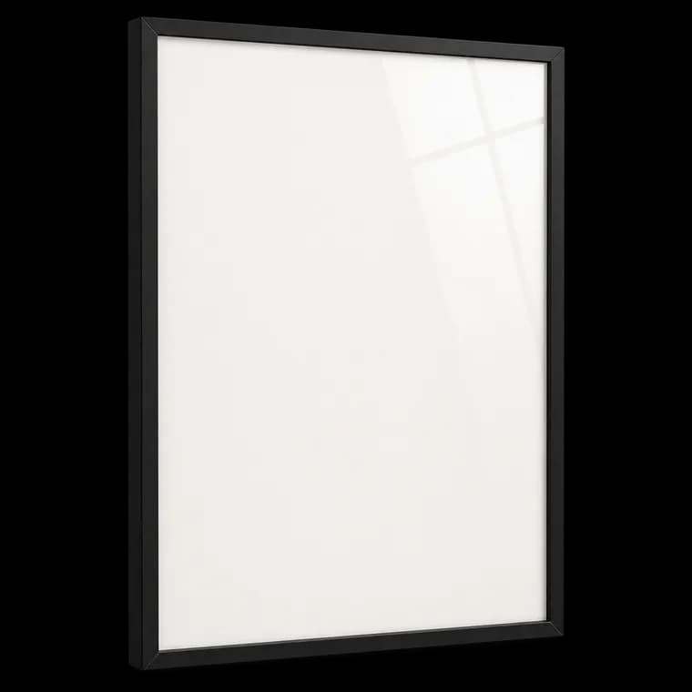 Americanflat Bilderrahmen A2 Schwarz - DIN A2 Bilderrahmen aus Verbundholz und Kristallklare Poliertem Plexi-Scheibe - Horizontale und Vertikale Formate für die Wand – generische KI-Produktillustration