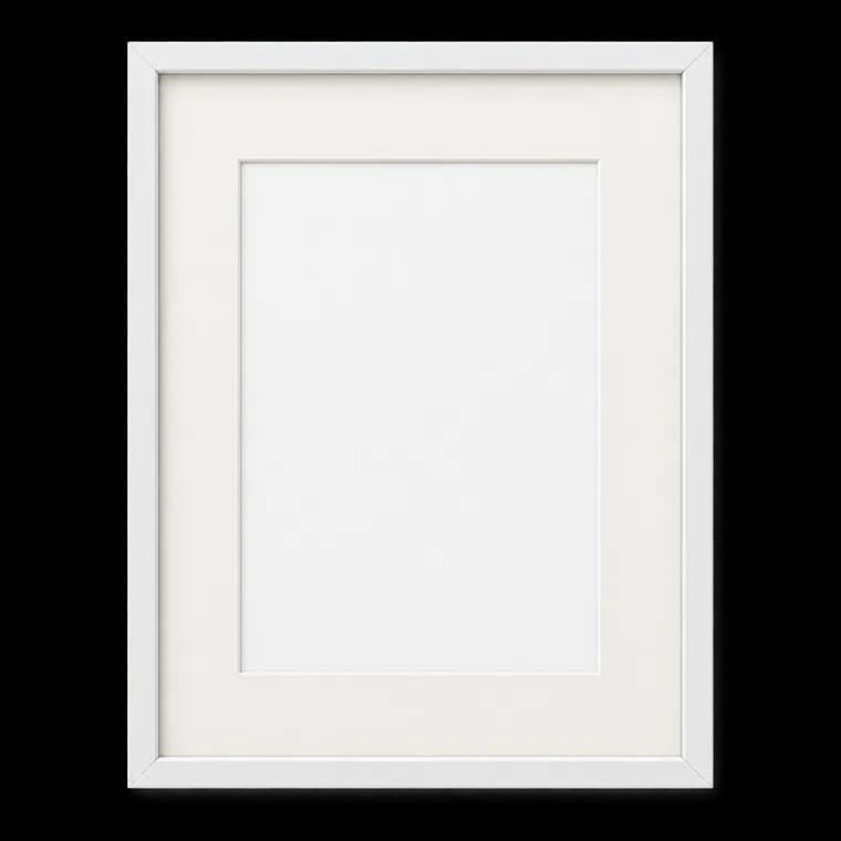 Bilderrahmen 30×40 cm Weiß (16 Zoll) mit Passepartout – generische, markenfreie KI-Produktillustration