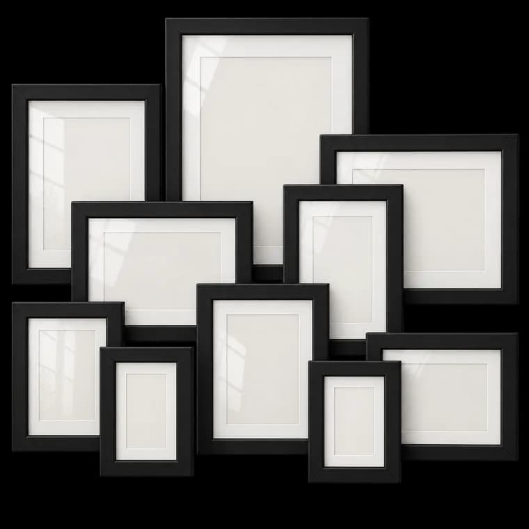 SONGMICS Bilderrahmen 10er Set, Glas – generische, markenfreie KI-Produktillustration