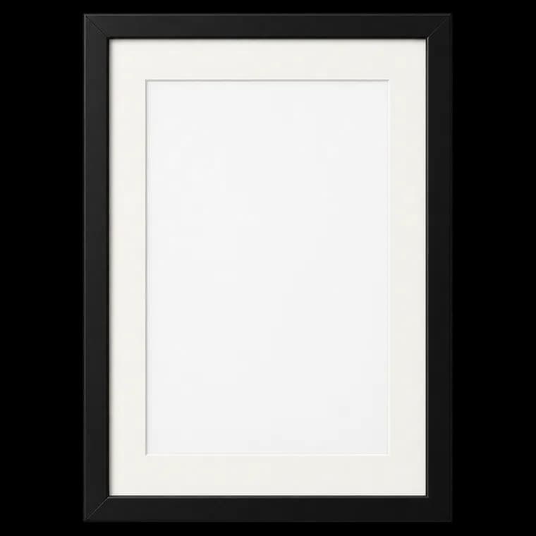 WOLTU Bilderrahmen 40x60, Schwarz, Kunststoff Fotorahmen mit Passepartout – generische KI-Produktillustration
