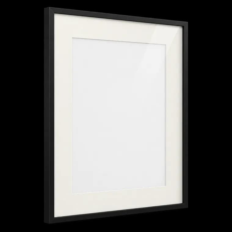 Bilderrahmen A3 Schwarz – A3 Bilderrahmen für 29,7x42 cm, mit bruchsicherem Acrylglas und Passepartout - Leichtgewicht für Poster, Bilder, Diplome - Wand Dekoration – generische, markenfreie KI-Produktillustration