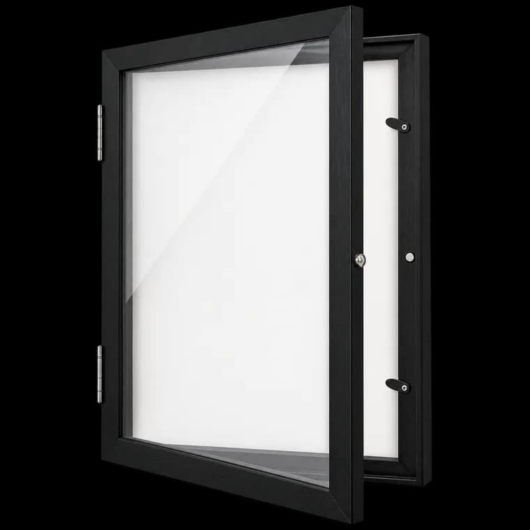 Diompirux Schwarz Holz-Rahmen DIN A4 21 x 29,7 cm Bilderrahmen, ideal bruchsicherem Plexi-Glas, Groß Modern Rahmen Echtholz Bilderrahmen, für von Kinderzeichnungen/Kunstwerken/Ausstellung – generische, markenfreie KI-Produktillustration