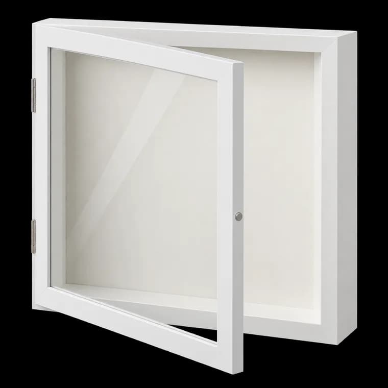 3D Bilderrahmen zum Befüllen, 22×22cm, 3cm Tief, Weiß – generische KI-Produktillustration