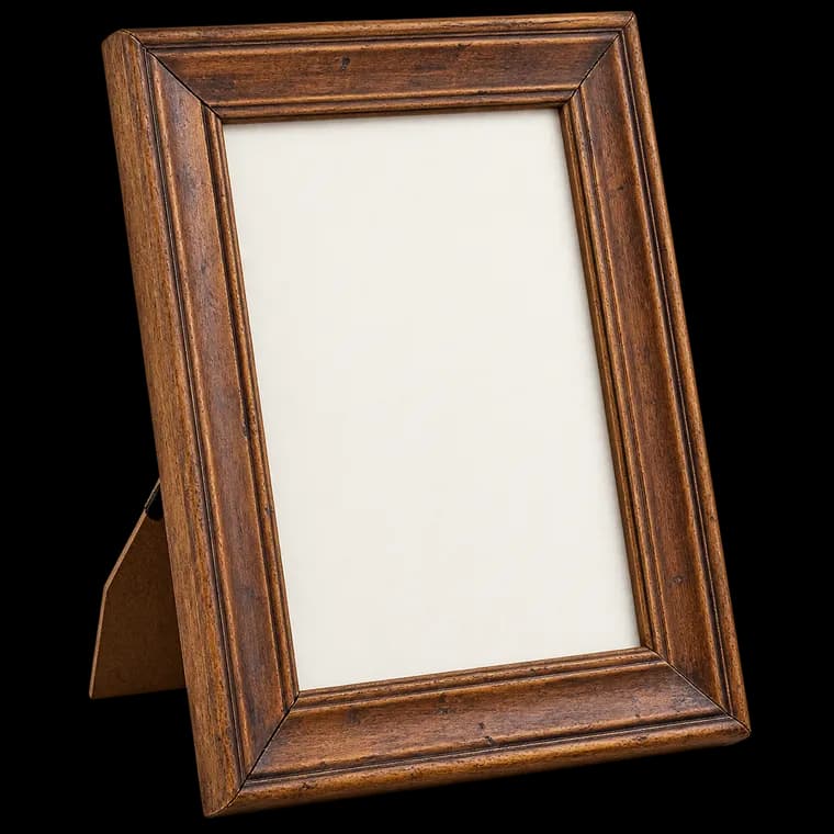 Artower® Bilderrahmen Vintage Braun Holz Rahmen für DIN A5 14,8 x 21 cm – generische, markenfreie KI-Produktillustration