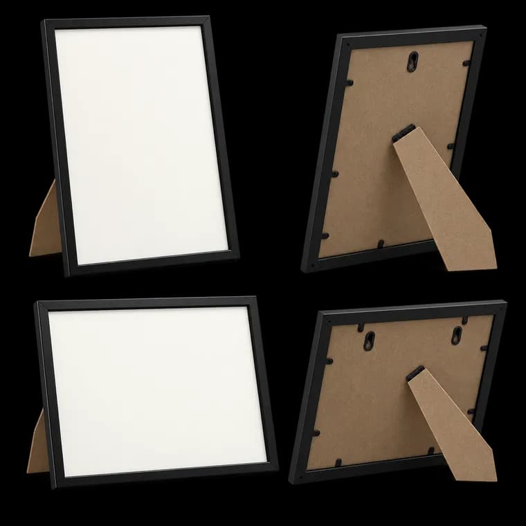 3 Pack Bilderrahmen A4, Bilderrahmen Din A4 Schwarz, Kann Auf Den Schreibtisch Gehängt Oder Gestellt Werden Fotorahmen, Posterrahmen für Wohnzimmer, Schlafzimmer, Arbeitszimmer – generische, markenfreie KI-Produktillustration