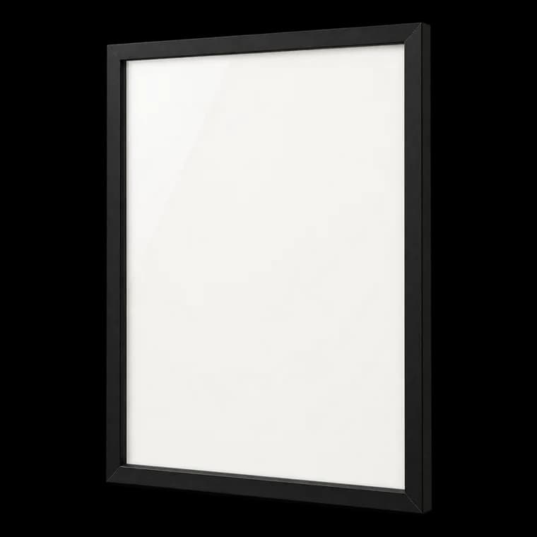 wyewye Bilderrahmen 50x70 cm, MDF Holz Bilderrahmen 50x70 cm schwarz, Rahmen mit Acrylglas - zum vertikalen oder horizontalen Aufhängen, für Fotos, Poster, Puzzles – generische, markenfreie KI-Produktillustration