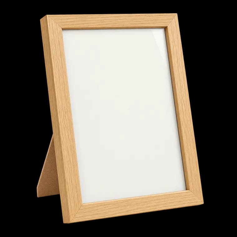 Giftgarden Natur Bilderrahmen 15x20 cm, Holzfarbener Fotorahmen – generische, markenfreie KI-Produktillustration