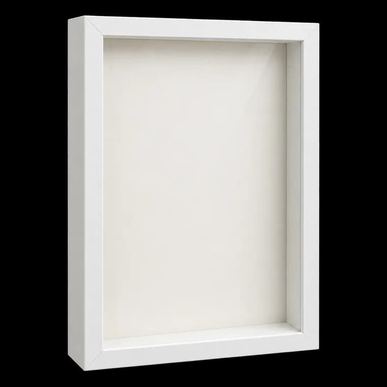 3D Bilderrahmen zum Befüllen, A4, 3cm Tief, Weiß, 31×22cm – generische KI-Produktillustration