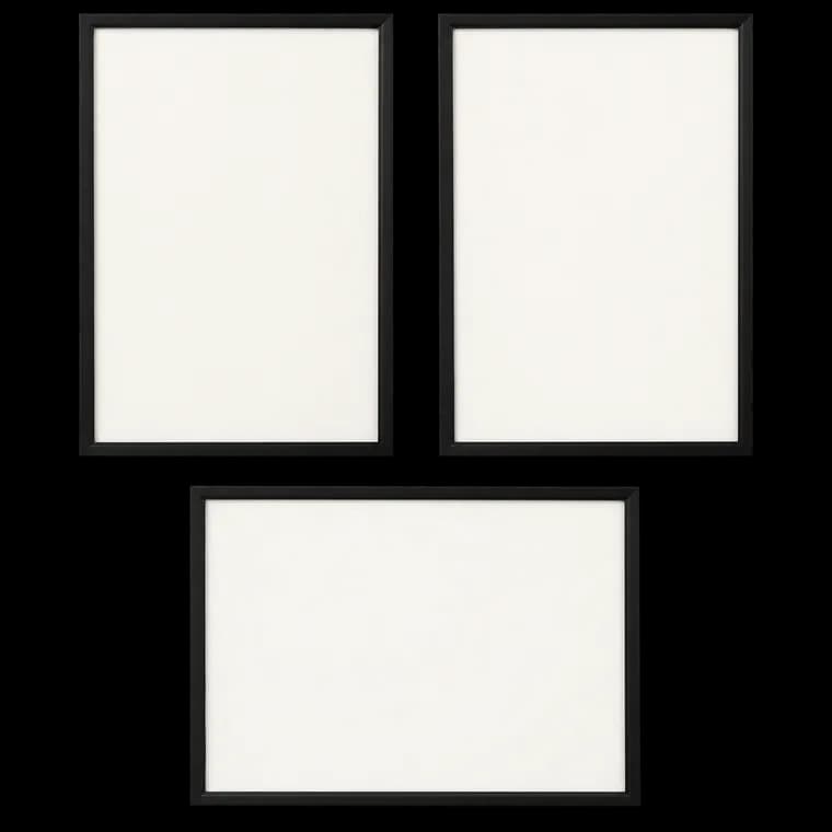 Bilderrahmen 50x70 cm 3er set, Schwarz Rahmen 70x50 – generische KI-Produktillustration