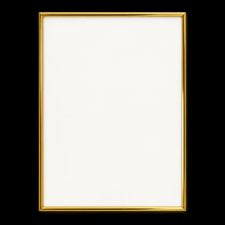 Artower® Bilderrahmen Gold Metall Dünner Rahmen für DIN A4 21 x 29,7 cm – generische, markenfreie KI-Produktillustration