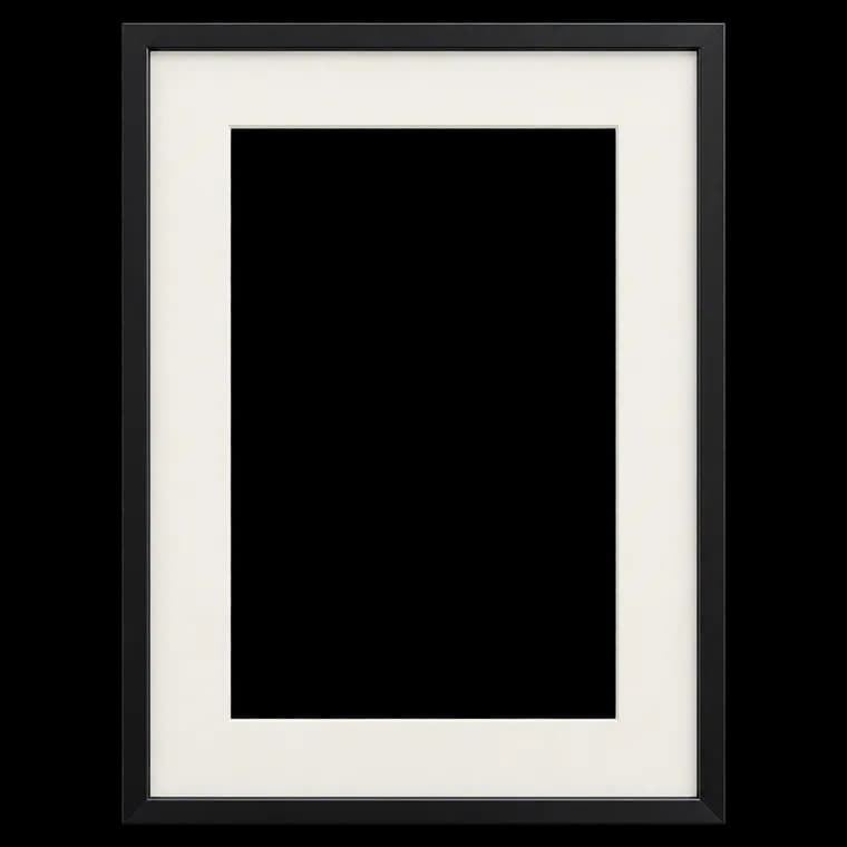 upsimples 1 Stück Alu-Bilderrahmen A3 Schwarz, mit Passepartout für Poster – generische, markenfreie KI-Produktillustration