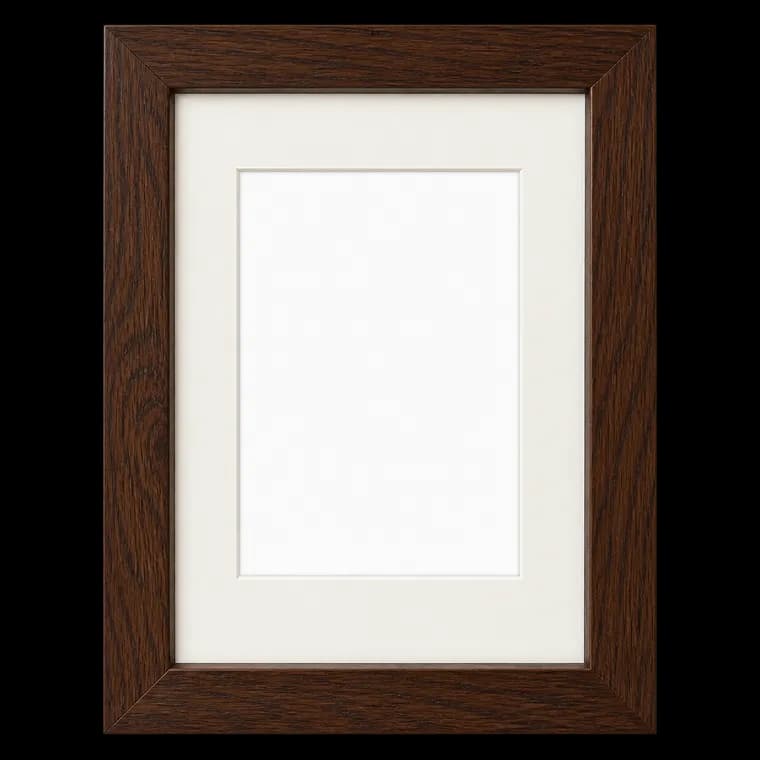 Feihorrm Massivholz Bilderrahmen, Eiche Bilderrahmen, Mit gehärtetem Glas, Für 20x30 cm-Fotos ohne Passepartout oder 15x20 cm-Fotos mit Passepartout (Dunkel Braun, 20x30 cm/ 1x) – generische, markenfreie KI-Produktillustration