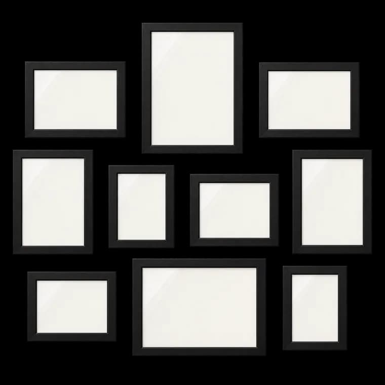 SONGMICS Bilderrahmen 10er Set, Glas – generische KI-Produktillustration